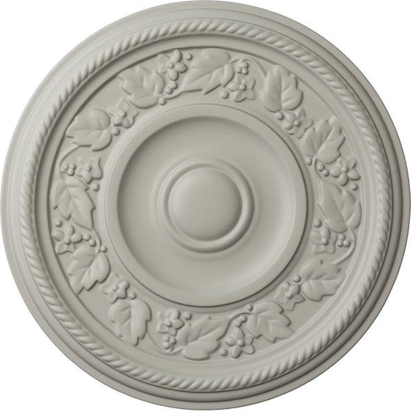 Ekena Millwork Tyrone Ceiling Medallion (Fits Canopies up to 6 3/4"), Hand-Painted Pot of Cream, 16 1/8"OD x 3/4"P CM16TYPCF - main